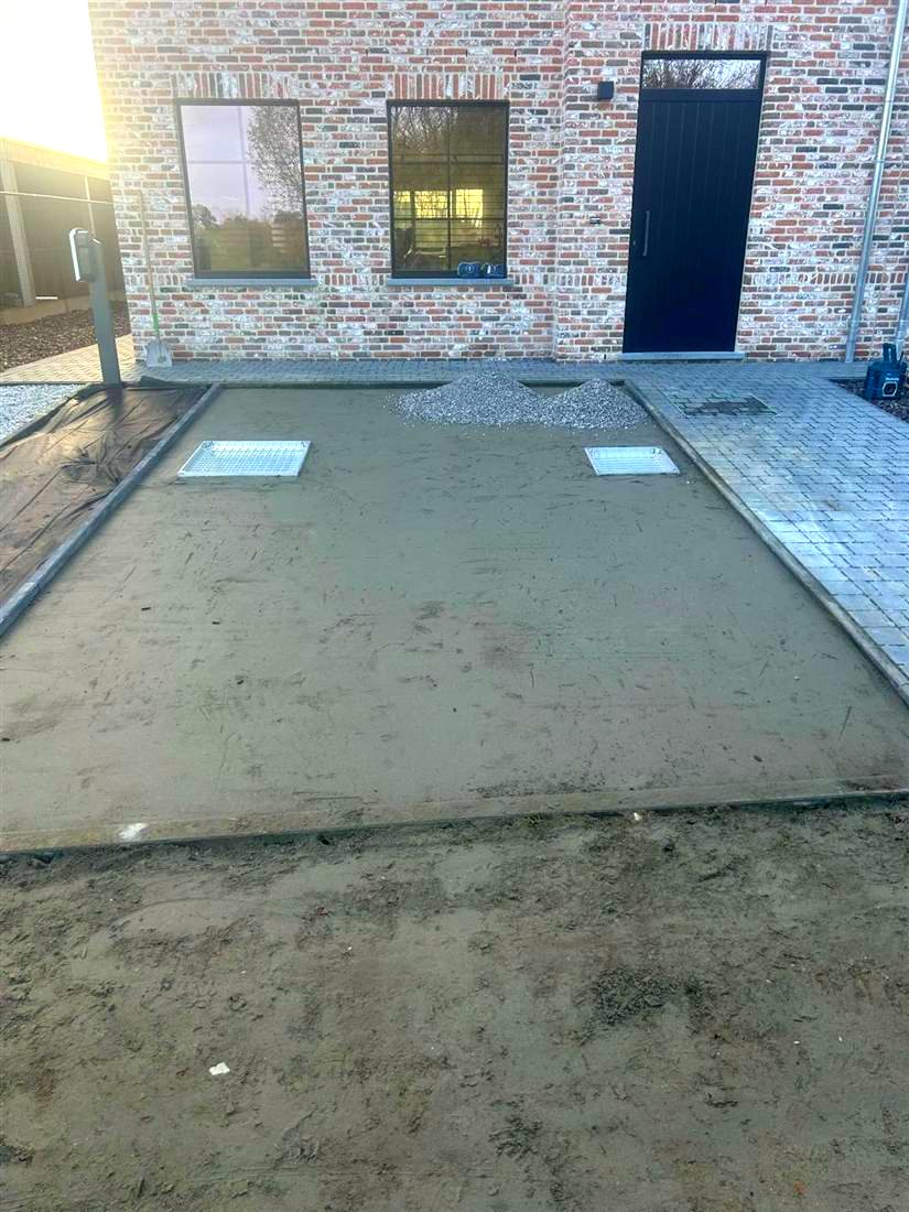 Aanleg van terras en oprit, Lierde